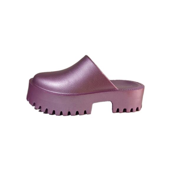 Jeffrey Campbell for Free People Bae Platform Mules Pink Metallic Women's Size 8 - Picture 1 of 11
